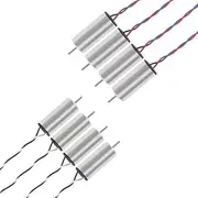 8Pcs 716 Coreless Brushed Motor 2 Sets 7x16mm 4CW 4CCW Coreless Motor 19000KV 45000 RPM Brushed Motors with JST-1.25 Connector for Micro FPV Tiny Whoop RC Quadcopter Drone Motor