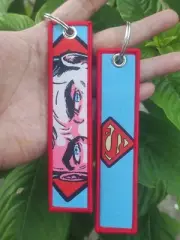 Superman Dc Embroided Key tag Anime Keychain JetTag Lanyard