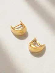 [Anita Ko] Anita Ko - Baby Claw 18-karat Gold Hoop Earrings - One size One size Gold