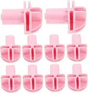 Cat Cage Rolling Caster Adapter 10pcs Plastic Bird Cage Swivel Wheels Accessories Replacement Spinner Wheel Adapters Pink