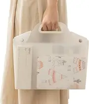 Clear Document Folder,Clear Pocket Folders - Waterproof Reusable Cover Portable Carrying Case Organization for Envelope Recipe Project Resume Book Bag Office