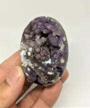 Grape Agate/Purple Chalcedony Egg Mineral/Rock 150 grams 63x52mm