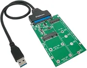 Simplecom SA221 USB 3.0 to mSATA + NGFF M.2 (B Key) SSD 2 in 1 Combo Adapter