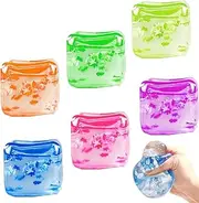 6 Pack Stress Cube Squishy Balls Inside for Adults Sensory Fidget-Always Returns to its Square Shape,Stretchy Squishy Cube for Anxiety Stress Relief