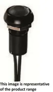 Apem PUSH BUTTON SWITCH 5A Momentary SPST, Dome Shape, Through Hole BLACK