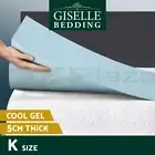 Giselle Bedding COOL GEL Memory Foam Mattress Topper BAMBOO Cover King 5CM Mat