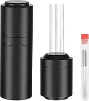 [TIVERAIN] WDT Espresso Distribution Tools Espresso Stirrer Tool WDT Coffee Distributor for Barista Espresso Machine Accessories 9*0.35mm Espresso Grounds Stirrer with Extra 9 Replaceable Needles,Black