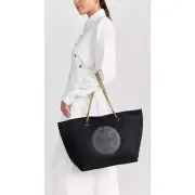 Tory Burch Ella Chain Tote Bag Black OS