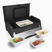[Vacuumpackagingwarehouse] Food Tray Sealer - 2 in 1 Multi Kitchen Appliance - Tray Sealer & Food Vacuum Sealer - Black - Semi-Automatic - Nylon - 250W - 240V