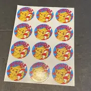 VTG 80s TREND Scratch & Sniff Stinky Sticker Sheet SPECIAL Cat with Mint Candy