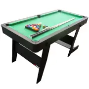 8FT Black Pool Table For Home Entertainment Game