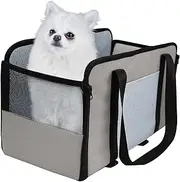 Dog Console Car Seat - Safe Middle Console Puppy Car Seat - Breathable Safe Pet Bed with Safety Tethers for Car Back Seat, Center Console, Travel, Picnic, Shopping, Home Use