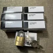 [7] 3/4" Wide BRASS PADLOCK Keyed 213 keys Corrosion Resistant MASTER Locks [WS