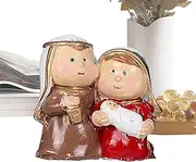 Manger Scene - Stable Christmas Decoration Nativity Manger | Holy Family Manger Scene, Nativity Figures, Christmas Nativity Scene for Tabletop Mantel