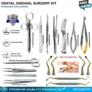 Dental Perio Gingival Surgery Kit Periodontal Suture Tweezer Scissors Forceps
