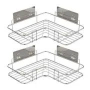 Shower Caddy Shelf Bath Storage Holder Organizer Bathroom Corner Triangular Rack