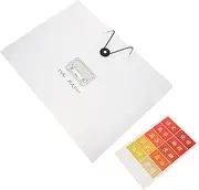 GANAZONO File Folder Student Document Pouch with Expanding Pockets File Organizer for Office School and Home Use with Random Stickers