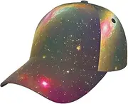 [Mdatt] Baseball Cap Adjustable Twill Bulk with Ponytail Hole Classic Washed Dad Hat for Men Women,Colorful Musical Notes Print