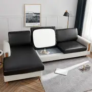 Sofa Cover 2Pcs Waterproof Sofa Cover High Stretch Lounge Slipcover Protector Couch Cover Anti-cat Claw Protection Cover-Black