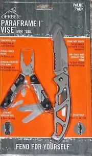 Gerber ParaFrame I Knife, Vise Mini Tool & Pliers Set (Gerber Knife) - New
