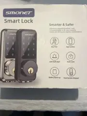 Smart Deadbolt, SMONET Door Lock Keyless Entry, Bluetooth Locks Silver NEW