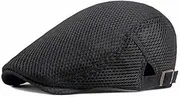 [Generic] Men Breathable Mesh Summer Hat Newsboy Beret Cap Cabbie Flat Cap