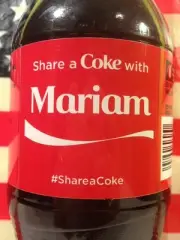 Share A Coke With Mariam Limited Edition Coca Cola Bottle 2014 USA