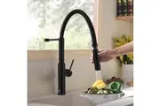 Flexible Spout Kitchen Mixer Tap Brass Gooseneck Pull Down Spray Swivel Black Laundry Sink Faucet WELS ACA