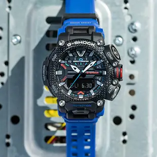 【CASIO】G-SHOCK 飛行錶 藍牙 計步器 碳纖維核心防護 GR-B200-1A2 藍 原廠公司貨