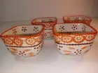 TEMPTATIONS ~ Old World ORANGE ~ Ramekins ~ set of 4 ~ NEW