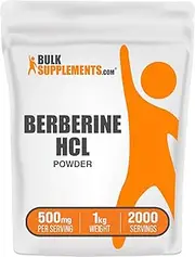 BulkSupplements.com Berberine HCl Powder - Berberine Supplements - Berberine 500mg Powder - HCl Supplement - Berberine HCl 500mg Supplement (1 Kilogram - 2.2 lbs)