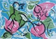 STEFAN SZCZESNY "Dream of the Anthuria" HAND SIGNED SERIGRAPH GERMAN ARTIST