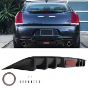 Car Rear Bumper Diffuser 6-Fins Shark Wing Chin Lip For Chrysler 300 300C 300M (for: Chrysler)