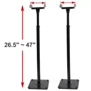 2 Surround Sound Bookshelf Floor Speaker Stands Side Clamp Heavy Duty Mounts BJR