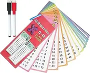 Arrovarp Division Flash Cards | 15X Division Practice Flash Cards,Math Equations Studying Cards with Dry Erase Pens for Skill Building and Test Prep