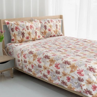 - Twin Sheets, Cotton Flannel Bedding Set, Soft & Cozy Home Decor (Wildflower...