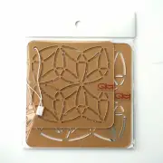 Sashiko Stencil - Hana-Zashi - Same Design in 2 Sizes - 4" and 4 1/2"