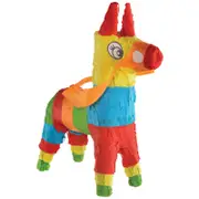 Mexican Taco Fiesta Mini Donkey Pinata Decoration (19cm x 14cm Approx)