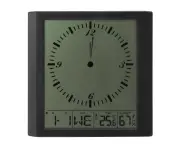 Wall Mounted Digital Display Clock - 8.6in Multifunction Large Screen, Thermometer, Hygrometer