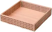 Cedar Fine Grid Square Box [8.7 x 8.7 x 1.9 inches (22 x 22 x 4.8 cm)]