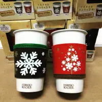 在飛比找蝦皮購物優惠-全新 現貨 金莎 聖誕 暖心 杯套組 巧克力 隔熱套 紅色 