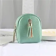[Mgiahekc] Cute Small Coin Purse, Multifunctional Double Zipper Multi-Layer Card Holder Coin Purse, Which Can Store Coins, Bank Cards and Cash,Green
