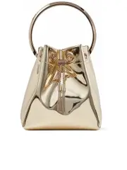 Jimmy Choo Bon Bon Metalliceffect Bucket Bag