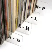 6Pcs Acrylic Vinyl Record Category Label Cards Separator Cards Divider Y1H2