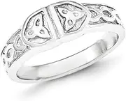[JewelryWeb] 925 Sterling Silver Solid Polished Fancy Ring Band Style-Ring for Women
