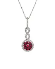 Le Vian 14K 0.49 ct. tw. Diamond & Ruby Pendant Necklace