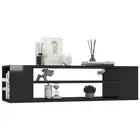 Hanging Tv Cabinet High Gloss Black 100X30x26.5 Cm Engineered Wood Wood TV Stand