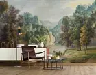 3D Forest River Wallpaper Wall Mural Self-adhesive Removeable 71