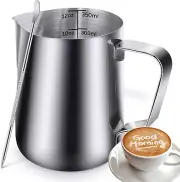 12Oz Milk Frothing Pitcher, Stainless Steel Espresso Latte Cup Steaming Pitcher