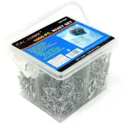1000 pc Rivet Set Assortment Storage Case Blind Pop Hand Air Riveter Aluminum